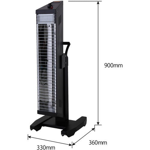 Suiden 遠赤外線ヒーター ヒートスポット シングルタイプ 100V ブラック