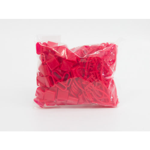 TRUSCO みかんネット用留め具 赤 100個入