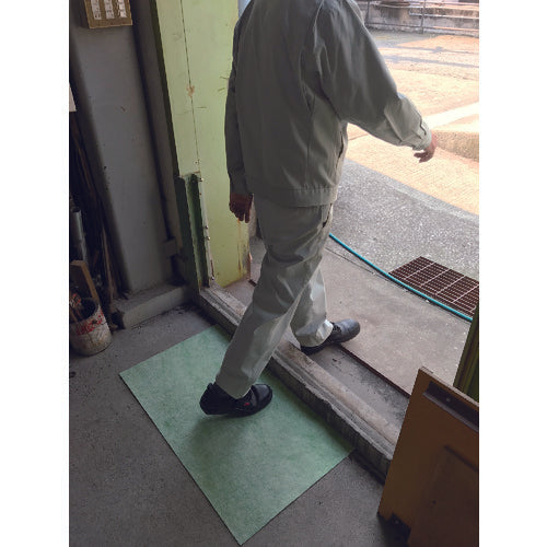 TRUSCO ノンスリップオイルキャッチャーマット 緑 500X900 1枚入