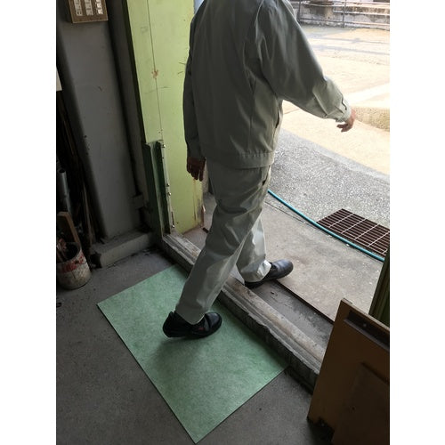 TRUSCO ノンスリップオイルキャッチャーマット 緑 500X900 10枚入