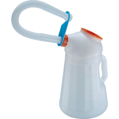 TRUSCO オイルジョッキ ピノッキオ5L ノズルホルダー付きロングノズル 本体蓋付 網付