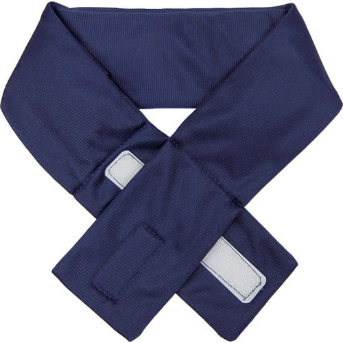 緑十字 熱中症予防対策商品 涼感ネッククーラー(保冷剤付き) ネイビー 65×600mm