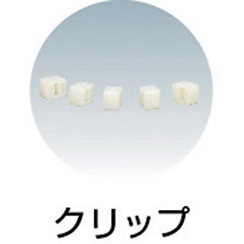 TRUSCO 手締め用結束ベルトしめしめ80用クリップ 白 250個入