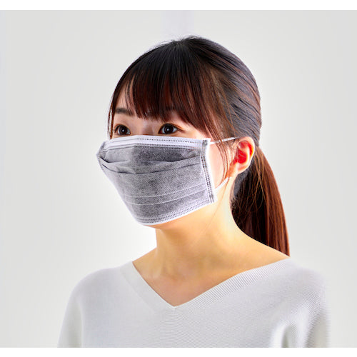 TRUSCO 一般作業用活性炭入マスク(耳掛けタイプ)4層 フリーサイズ (50枚入)