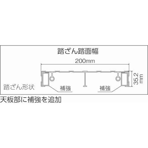 TRUSCO 作業用踏台 アルミ製・高強度タイプ 2段