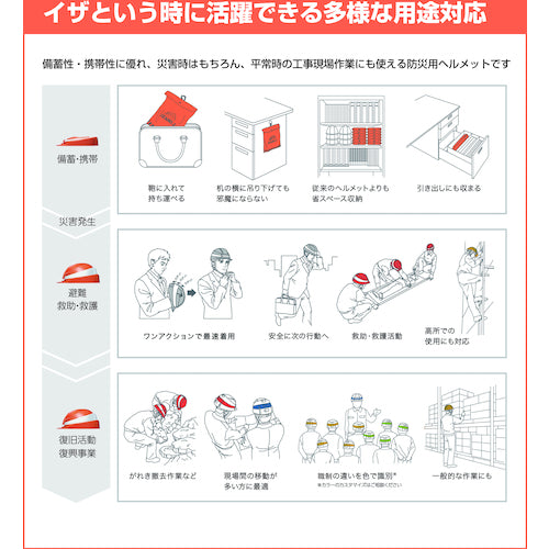 DIC 折りたたみヘルメット IZANO2 イエロー KP