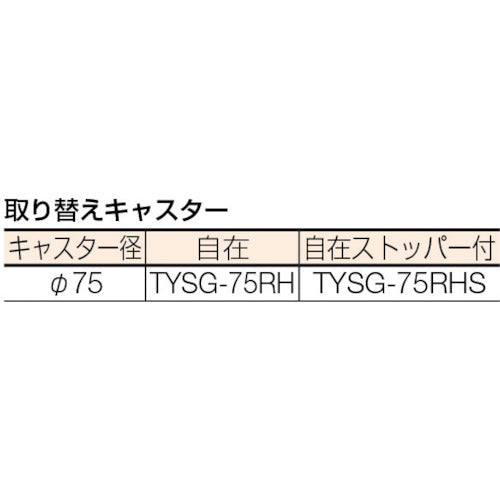 TRUSCO 箱台車 内寸580X400 ゴム車 自在ストッパー付X2