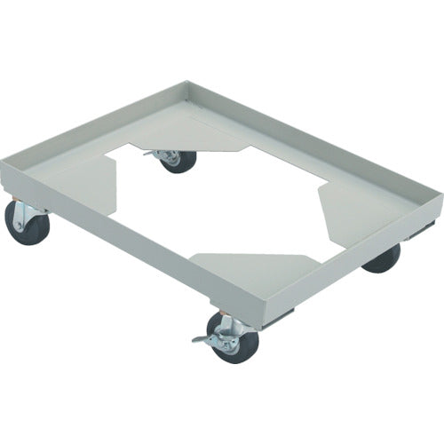 TRUSCO 箱台車 内寸620X430 ゴム車 自在ストッパー付X2