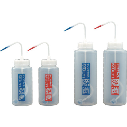 サンプラ マルチ洗瓶500ml青