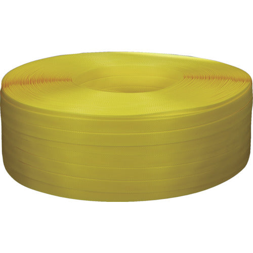 TRUSCO 手締用PPバンド 15.5mmX1000m巻 段ボールパック 黄