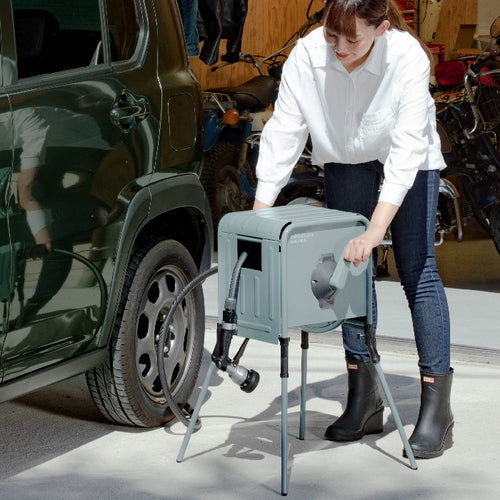 タカギ ホースリール 金属製ホースリール リフトメタル カバー付き 20m