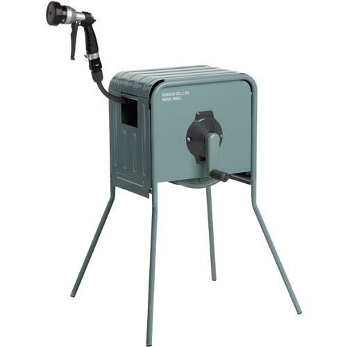 タカギ ホースリール 金属製ホースリール リフトメタル カバー付き 20m
