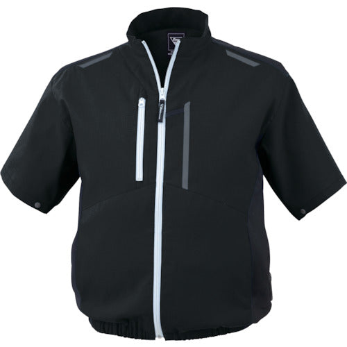 XEBEC 空調服制電半袖ブルゾンXE98027−90−S クロ