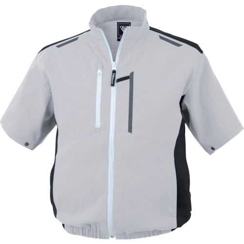 XEBEC 空調服制電半袖ブルゾンXE98027−22−L シルバーグレー