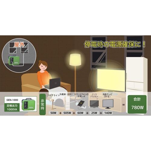 TM カセットガスインバータ発電機