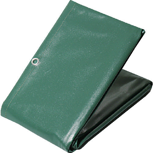 萩原 ターピー エステル帆布トラックシート 4号 小型トラック グリーン 3.0×3.7m