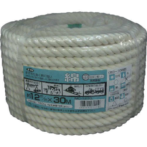 ユタカメイク ロープ 綿ロープ万能パック 12φ×30m