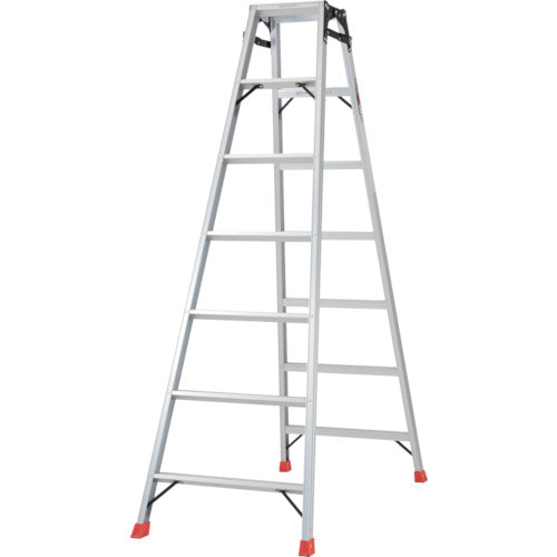 TRUSCO はしご兼用脚立 アルミ合金製・脚カバー付 高さ1.98m