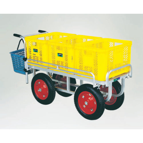 HARAX アルミ製運搬車 愛菜号 13×3Nノーパンクタイヤ 積載面1100〜1250×420〜620mm