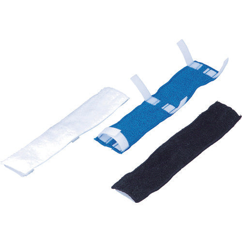 トーヨーセーフティ ヘルメット取付式汗取りデコパット 黒 タオル地