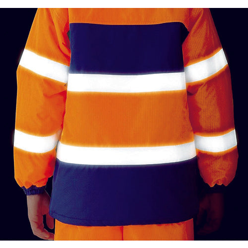 ミドリ安全 高視認性 防水帯電防止防寒コート オレンジ 5L