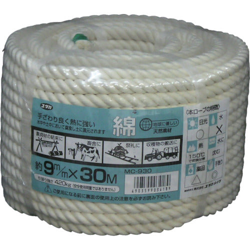 ユタカメイク ロープ 綿ロープ万能パック 9φ×30m