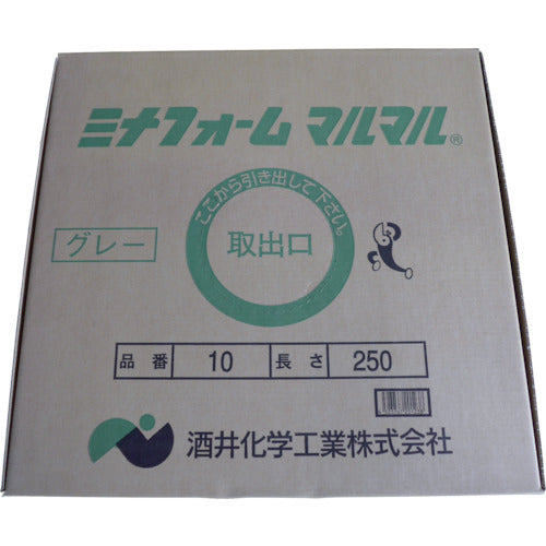 ミナ 弾性シーラントバックアップ材 ミナフォームマルマル #10 10mmφ×250m グレー