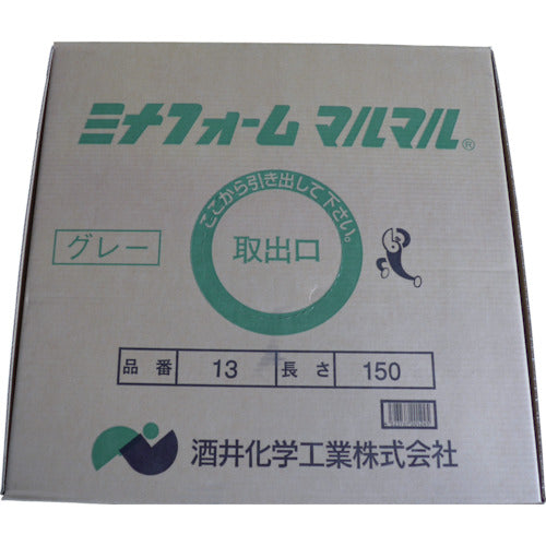 ミナ 弾性シーラントバックアップ材 ミナフォームマルマル #13 13mmφ×150m グレー