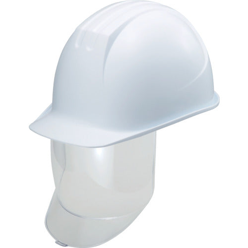 タニザワ 大型シールド面付ヘルメット ST#0162−SD(EPA) 溝付 ホワイト