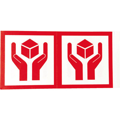 TRUSCO 荷札 「取扱注意」マーク 1シートに4枚入×10シート