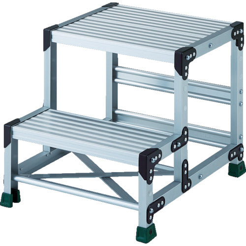 TRUSCO アルミ合金製作業台 2段 高さ0.50m 天板500×400