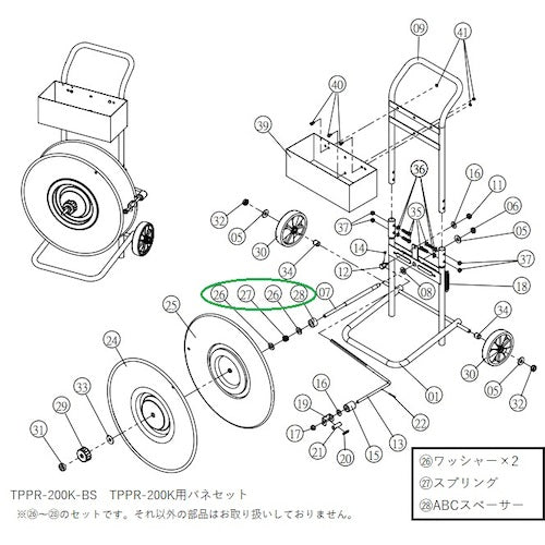 TRUSCO バンドリール(機械用PPバンド用)