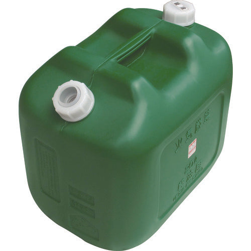 ヒシエス 軽油缶 20Lワイド グリーン