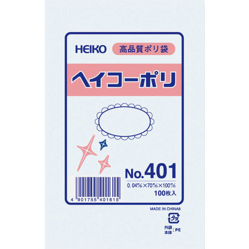 HEIKO ポリ規格袋（透明）紐なし（100枚入り）