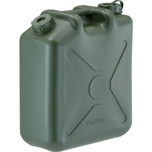 TRUSCO 両口ポリタンク（扁平缶）ノズル無し 20L OD色