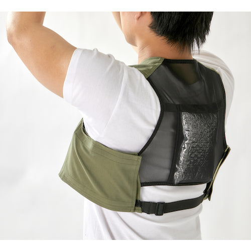 TRUSCO アイシングベスト 前面コットンタイプ 長時間保冷剤3個セット