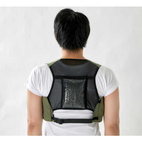 TRUSCO アイシングベスト 前面コットンタイプ 保冷剤3個セット