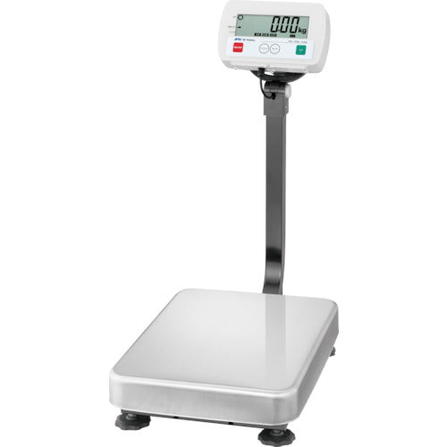 A＆D 防塵・防水デジタル台はかり SEシリーズ（一体型・ポール付） ひょう量150kg 最小表示20g 計量皿寸法W390×D530mm