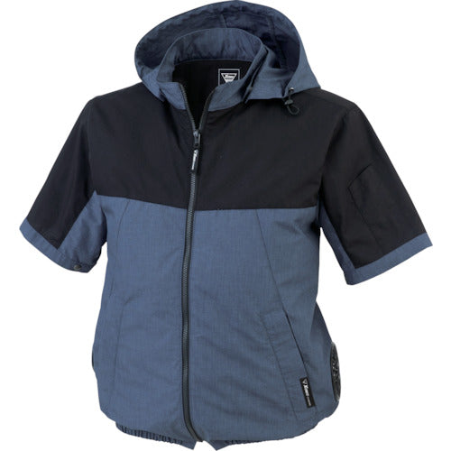 XEBEC 空調服半袖ブルゾンXE98026−116−SS 杢ブルー