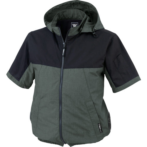 XEBEC 空調服半袖ブルゾンXE98026−661−M 杢グリーン
