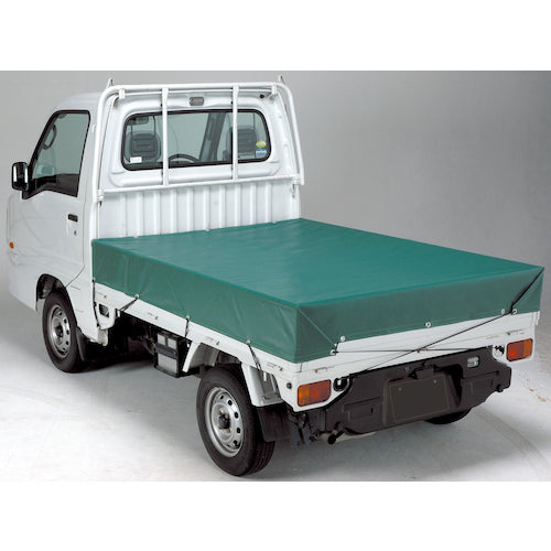 萩原 ターピー エステル帆布トラックシート 1号 軽トラック グリーン 1.9m×2.1m
