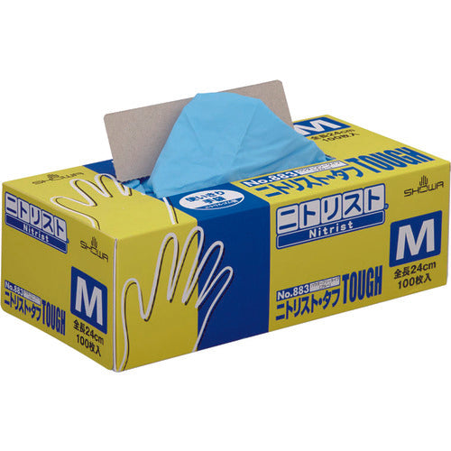 SHOWA ニトリルゴム使い捨て手袋 No883 ニトリスト・タフ100枚入 Mサイズ