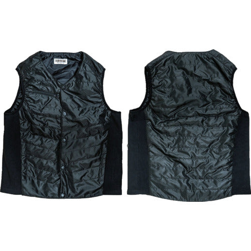 岡潮 黒色発熱ベスト＋モバイルバッテリー10,000mAhセット 3L