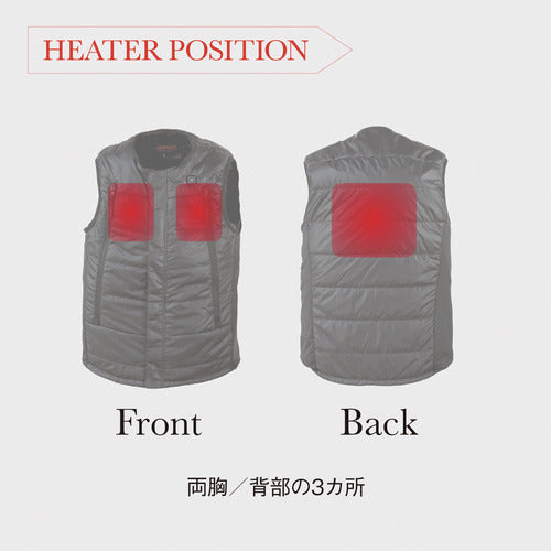 リベルタ LD HM5V ヒートインナー Vest 002ブラック 2XL