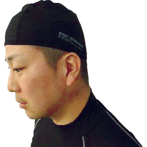 おたふく 冷感・消臭 パワーストレッチヘッドキャップ ブラック