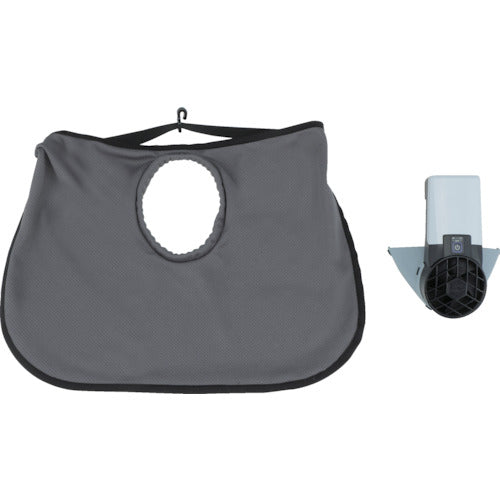 トーヨーセフティ ヘルメット取付式 送風機 ウィンディーⅢ 電池式 防暑タレ付き