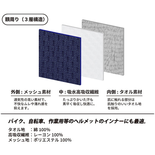 日光物産 汗取り帽子 ネイビー