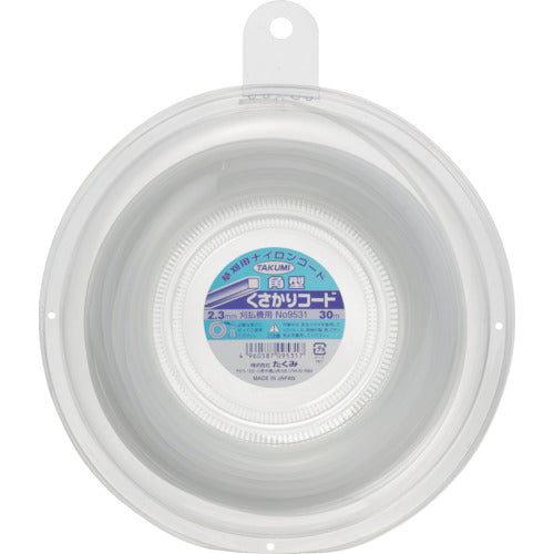 たくみ ナイロンコード “くさかりコード 角型 2.3mm×30m”