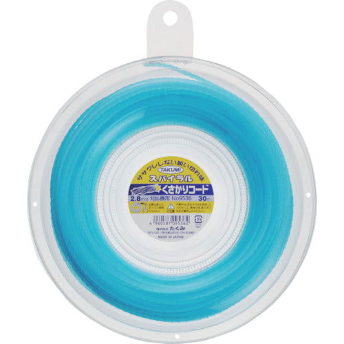 たくみ ナイロンコード “くさかりコード スパイラル 2.8mm×30m”