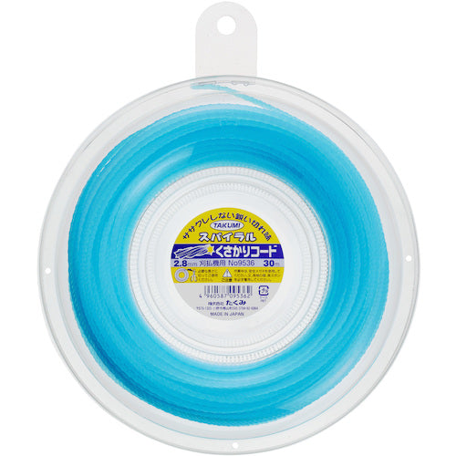 たくみ ナイロンコード “くさかりコード スパイラル 2.8mm×30m”
